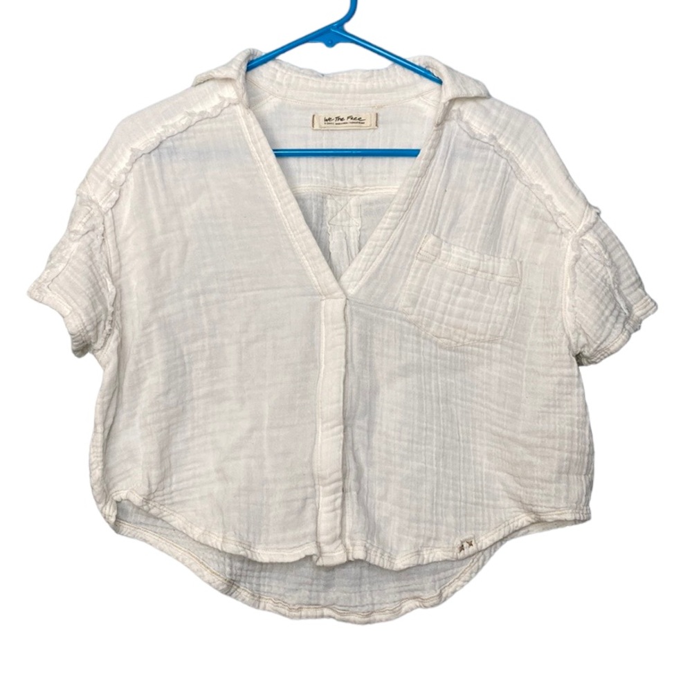 Free People off-White Cop Top
